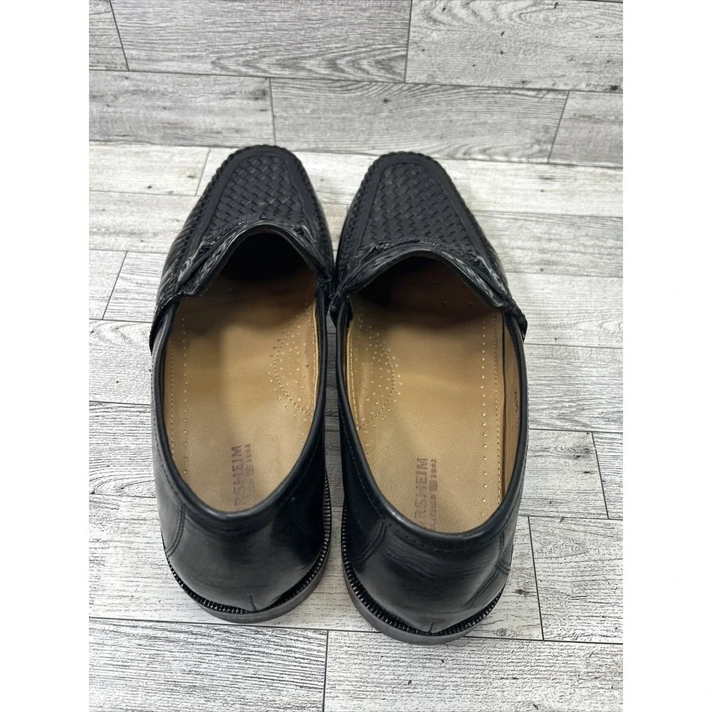 Florsheim 12073‎ Jareth Black Woven Dress Shoes Loafers Men's US 9D